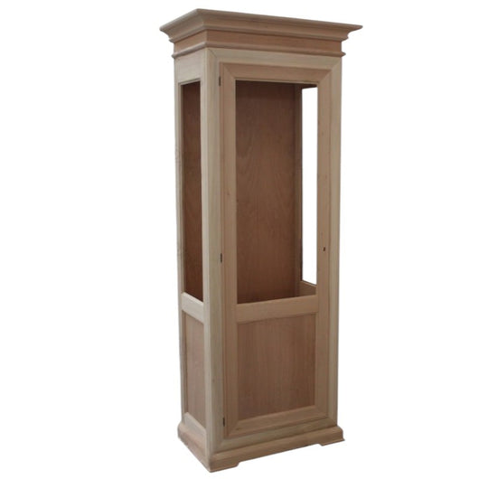 Vetrina classica 1 porta dx-sx in legno grezzo l.86 p.51 h.215 (3127) - Mobili 2G