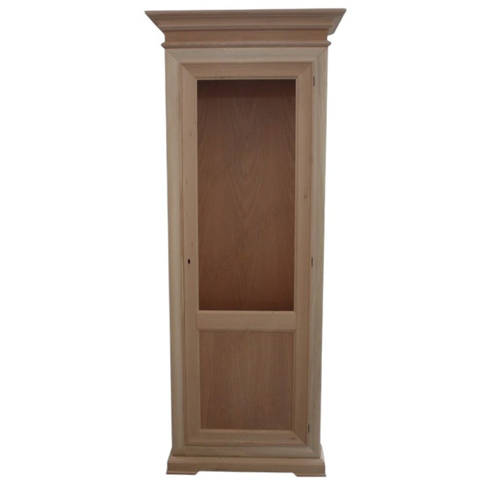 Vetrina classica 1 porta dx-sx in legno grezzo l.86 p.51 h.215 (3127) - Mobili 2G