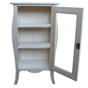 Vetrina classica 1 porta in legno grezzo l.71 p.48 h.134 (3096) - Mobili 2G