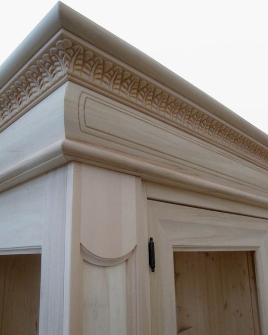 Vetrina classica 2 ante grezza in legno l.168 p.52 h.217 (153) - Mobili 2G