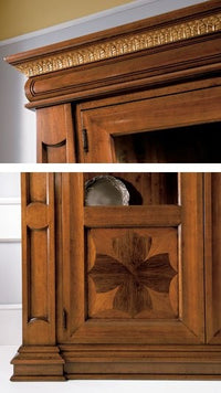 Vetrina classica 2 ante grezza in legno l.168 p.52 h.217 (153) - Mobili 2G