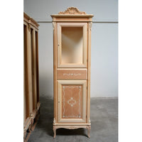 Vetrina classica 2 porte 1 cassetto in legno grezzo l.61 p.41 h.190 - Mobili 2G