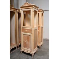 Vetrina classica 2 porte 1 cassetto in legno grezzo l.61 p.41 h.190 - Mobili 2G