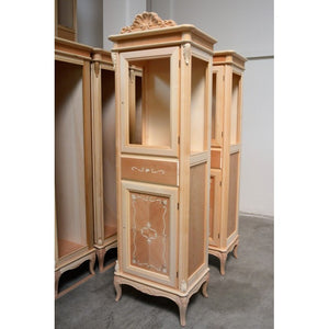 Vetrina classica 2 porte 1 cassetto in legno grezzo l.61 p.41 h.190 - Mobili 2G