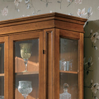 Vetrina classica 2 porte 1 cassetto legno bassano segreto 142x49x210 - Mobili 2G