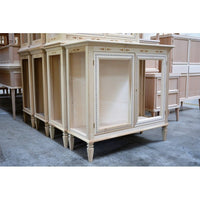 Vetrina classica 2 porte in legno grezzo l.106 p.41 h.100 - Mobili 2G