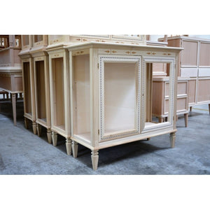 Vetrina classica 2 porte in legno grezzo l.106 p.41 h.100 - Mobili 2G