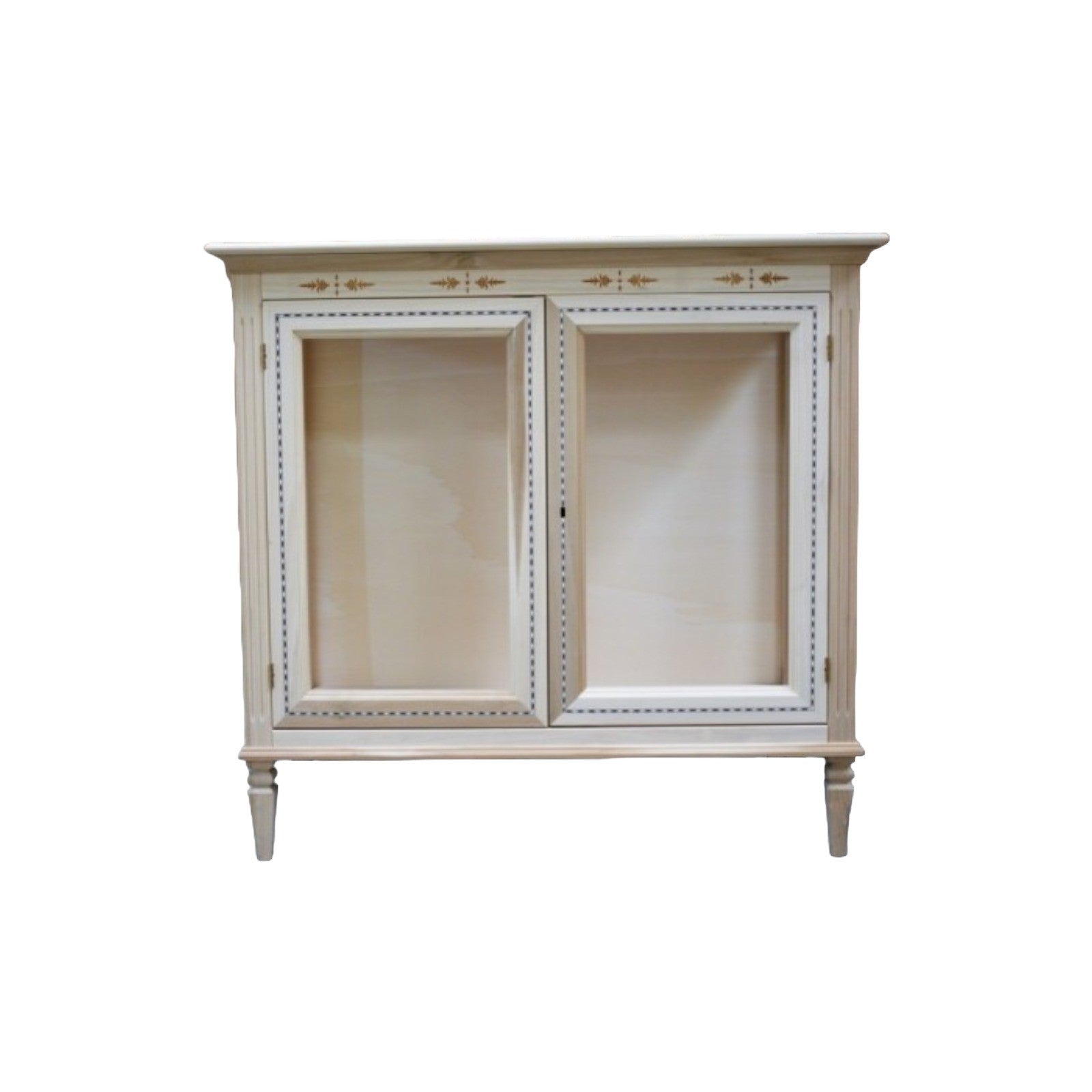 Vetrina classica 2 porte in legno grezzo l.106 p.41 h.100 - Mobili 2G