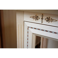 Vetrina classica 2 porte in legno grezzo l.106 p.41 h.100 - Mobili 2G