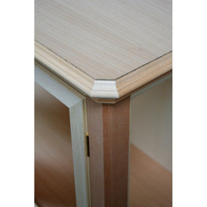 Vetrina classica 2 porte in legno grezzo l.110 p.40 h.100 - Mobili 2G