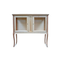 Vetrina classica 2 porte in legno grezzo l.110 p.40 h.100 - Mobili 2G