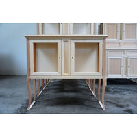 Vetrina classica 2 porte in legno grezzo l.110 p.40 h.100 - Mobili 2G