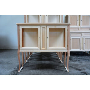 Vetrina classica 2 porte in legno grezzo l.110 p.40 h.100 - Mobili 2G