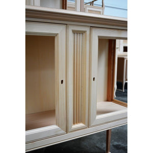 Vetrina classica 2 porte in legno grezzo l.110 p.40 h.100 - Mobili 2G