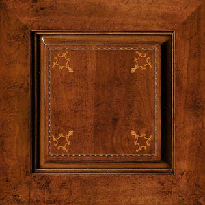 Vetrina classica 2 porte in legno intarsiata ragno 150x54x216