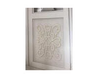 Vetrina classica decoro legno 2 porte shabby bianco 170x45x210 - Mobili 2G