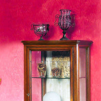 Vetrina classica in legno 1 porta 1 cassetto finitura bassano l.60 p.40 h.175 - Mobili 2G