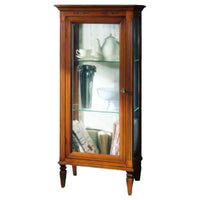 Vetrina classica in legno 1 porta finitura bassano l.60 p.37 h.132 - Mobili 2G