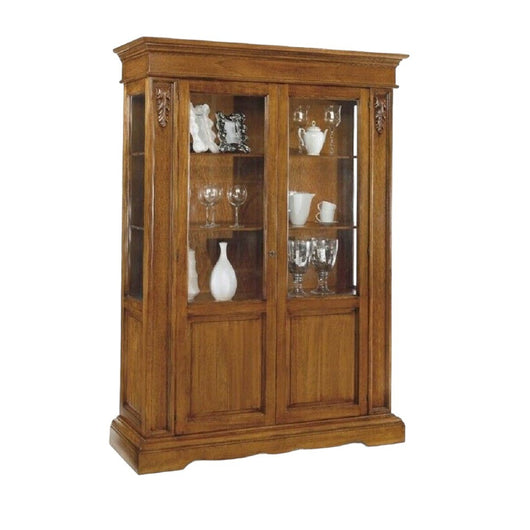 Vetrina in legno 2 ante in legno finitura bassano l.155 p.48 h.210 (484) - Mobili 2G