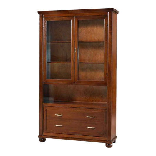 Vetrina in legno 2 porte tinta noce  arte poveral.116 p.38 h.198 - Mobili 2G