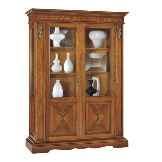 Vetrina in legno arte povera 2 ante bassano l 155 cm x p 48 cm x h 210cm (488) - Mobili 2G