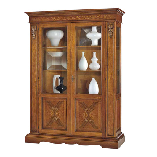 Vetrina in legno arte povera 2 ante bassano l 155 cm x p 48 cm x h 210cm (488) - Mobili 2G