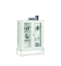 Vetrina in legno shabby 2 porte bianco 96 p.36 h.116 (1462) - Mobili 2G