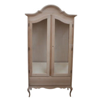 Vetrina sagomata cappello gendarme grezza legno 104x45x196 (3065) - Mobili 2G