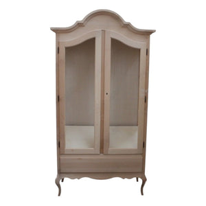 Vetrina sagomata cappello gendarme grezza legno 104x45x196 (3065) - Mobili 2G