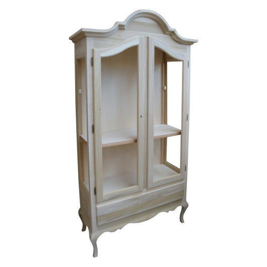 Vetrina sagomata cappello gendarme grezza legno 104x45x196 (3065) - Mobili 2G