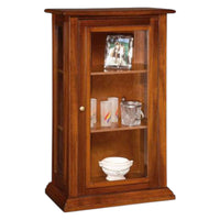 Vetrinetta arte povera in legno 1 porta tinta noce 67x38x116 - Mobili 2G