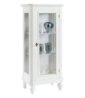 Vetrinetta classica legno 1 porta bianco  60x40x130 (1448) - Mobili 2G