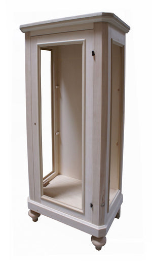 Vetrinetta in legno verniciato color noce l.60 p.40 h.130 (515) - Mobili 2G