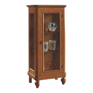 Vetrinetta in legno verniciato color noce l.60 p.40 h.130 (515) - Mobili 2G