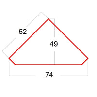 Mobile angolo in legno 1 porta arte povera tinta noce l.52 x 52 h.138 (805) - Mobili 2G