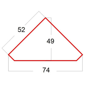 Mobile angolo in legno 1 porta arte povera tinta noce l.52 x 52 h.138 (805) - Mobili 2G