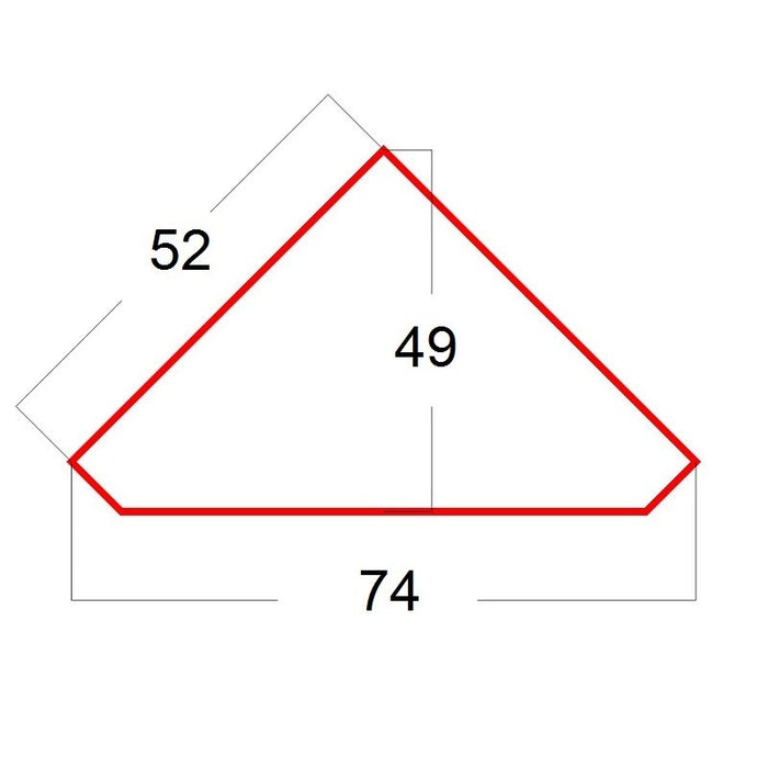 Mobile angolo in legno 1 porta arte povera tinta noce l.52 x 52 h.138 (805) - Mobili 2G