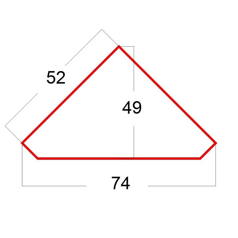 Mobile angolo in legno 1 porta arte povera tinta noce l.52 x 52 h.138 (805) - Mobili 2G