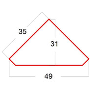 Mobile angolo in legno 1 porta 3 ripiani arte povera laccato verde 49x31x116 (1333) - Mobili 2G