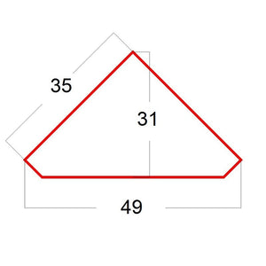Mobile angolo in legno 1 porta 3 ripiani arte povera laccato verde 49x31x116 (1333) - Mobili 2G