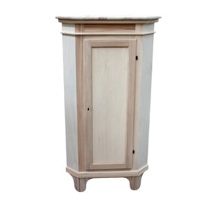 Mobile angolo in legno 1 porta arte povera tinta noce l.52 x 52 h.138 (805) - Mobili 2G