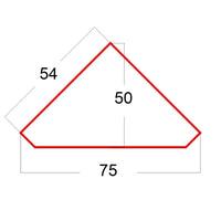 Mobile angolo in legno 5 cassetti arte povera tinta noce l.54 x 54 h.100 (5008) - Mobili 2G