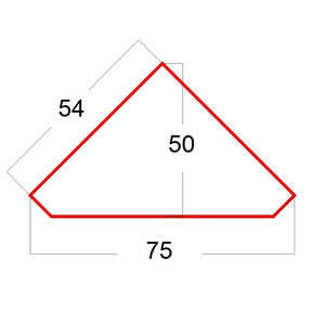 Mobile angolo in legno 5 cassetti arte povera tinta noce l.54 x 54 h.100 (5008) - Mobili 2G
