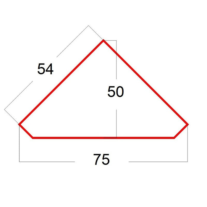 Mobile angolo in legno 5 cassetti arte povera tinta noce l.54 x 54 h.100 (5008) - Mobili 2G