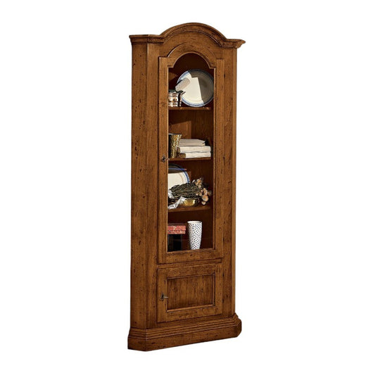 Mobile angolo in legno 2 porte arte povera tinta noce l.55 x 55 h.185 (926) - Mobili 2G