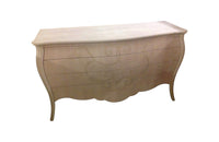 Como' in legno bombato 4 cassetti grezzo l.135 p.60 h.98 (056) - Mobili 2G