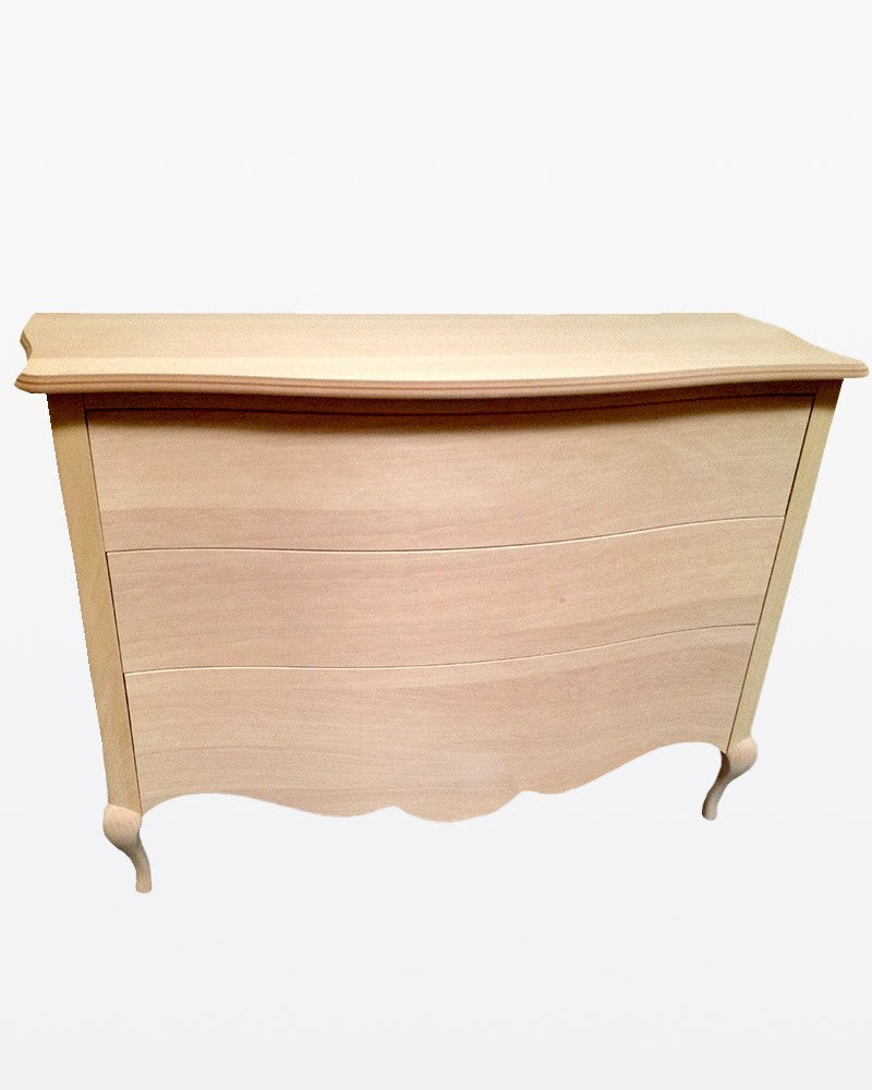  como' 3 cassetti sagomato grezzo l.140 p.56 h.97