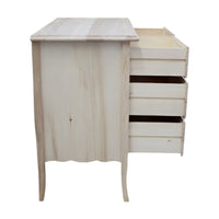 Como' in legno 4 cassetti grezzo l.112 p.52 h.91 (3021) - Mobili 2G