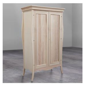armadio in legno sagomato 2 porte grezzo  l.127 p.64 h.212 (487) - Mobili 2G
