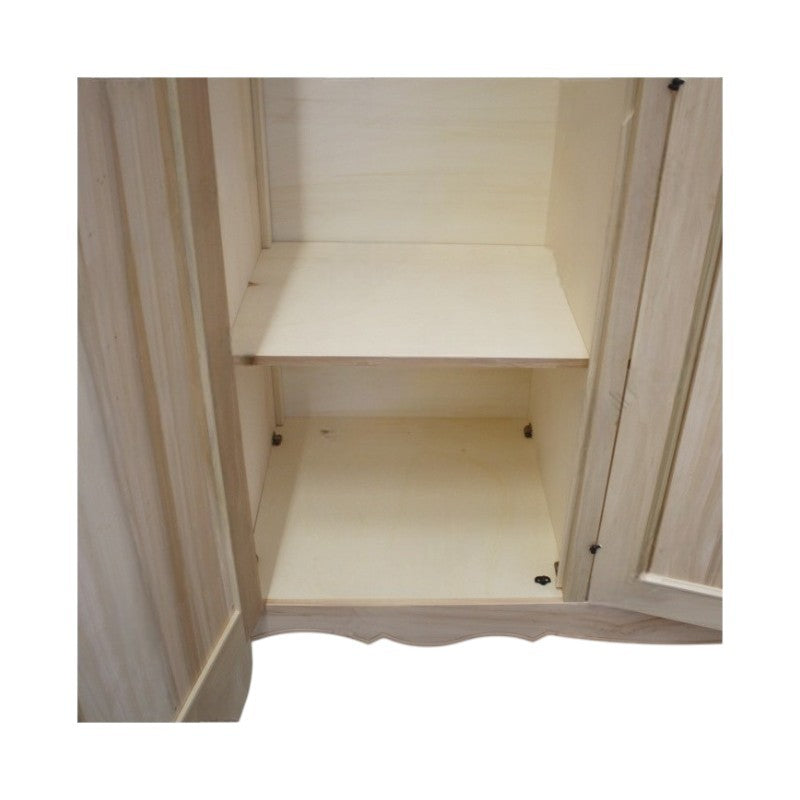 armadio in legno sagomato 3 porte grezzo  l.182 p.64 h.212 (492) - Mobili 2G